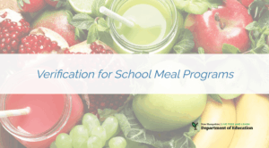 Verification of Eligibility For Free and Reduced Meals in School Meal Programs 2025 (NHED-322)